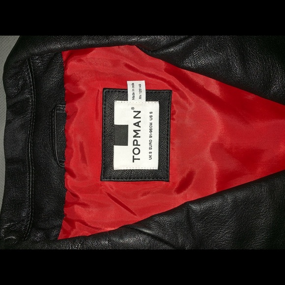 TOPMAN classic fit leather jacket - Picture 3 of 5